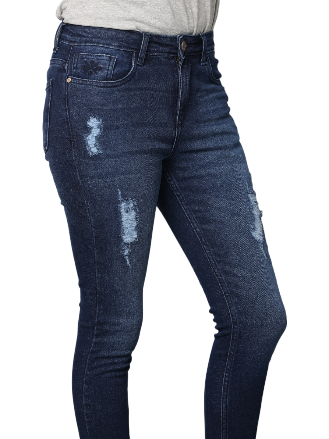 Women's Dark Indigo High Rise Skinny Fit Jeans