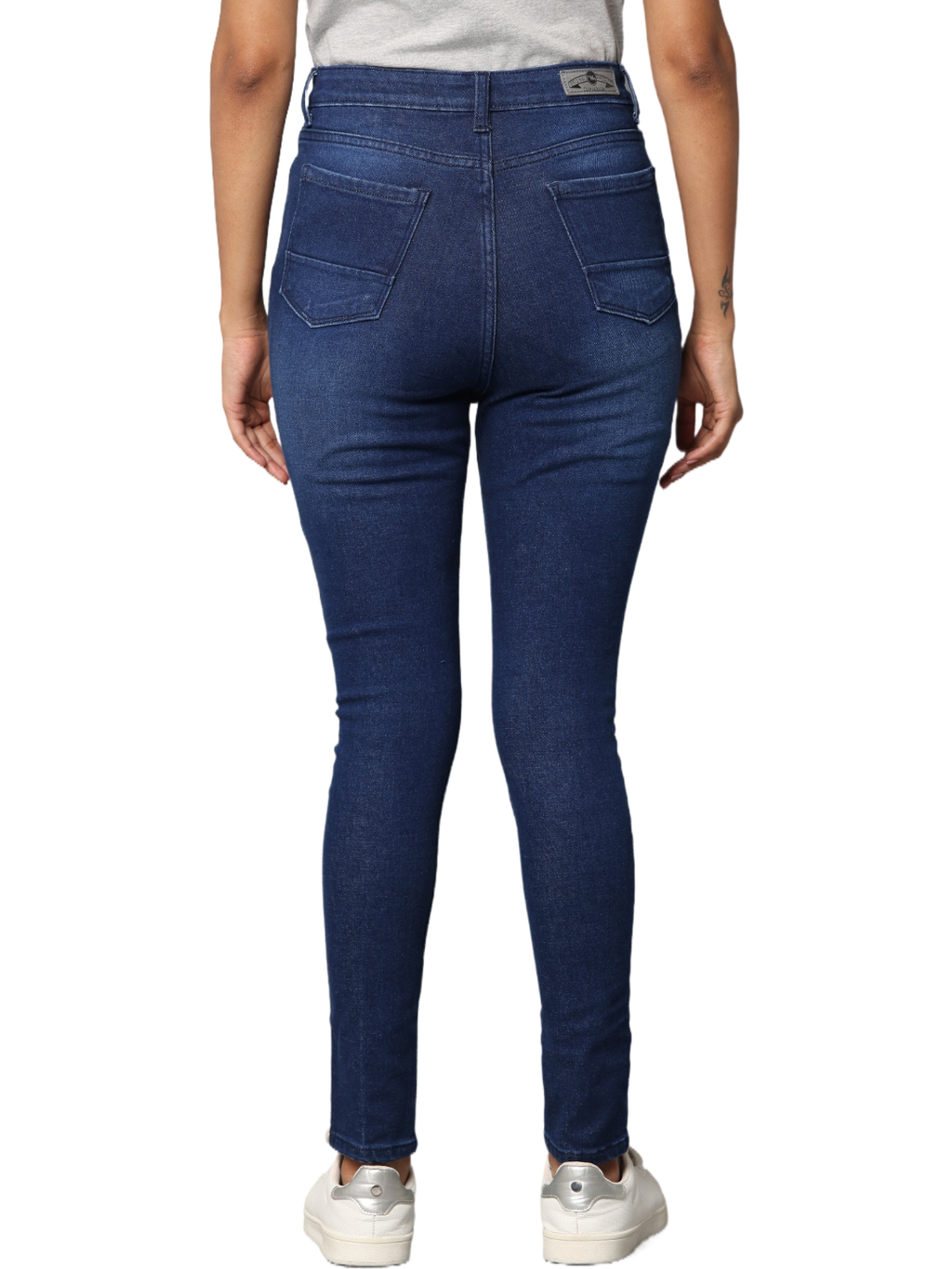 Women's Light Indigo Clean Look Skinny Fit High Rise Jeans