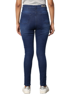 Women's Light Indigo Clean Look Skinny Fit High Rise Jeans