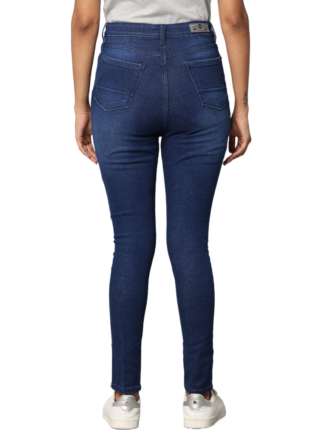 Women's Light Indigo Clean Look Skinny Fit High Rise Jeans