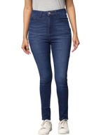 Women's Light Indigo Clean Look Skinny Fit High Rise Jeans