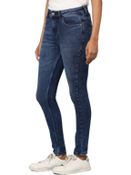 Women's Dark Blue High Rise Skinny Fit Jeans
