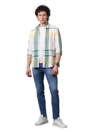 Men's Long Sleeve Checkered Slim Fit Casual Shirt