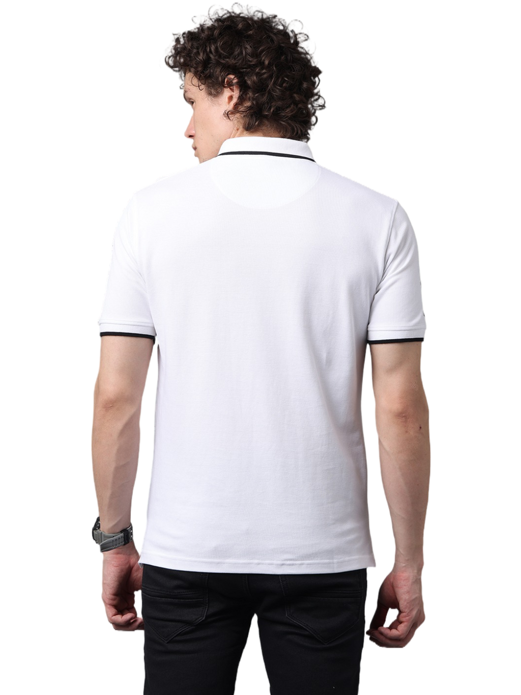 Men's Classic Half Sleeves White Polo T-Shirt