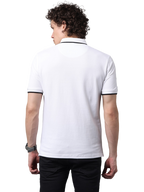 Men's Classic Half Sleeves White Polo T-Shirt