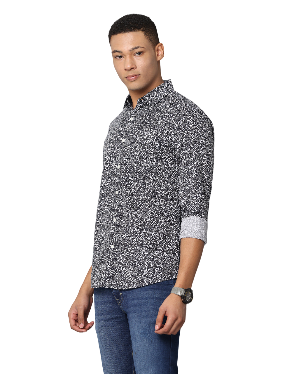 Men's Slim Fit Printed Full Sleeve Casual Shirt