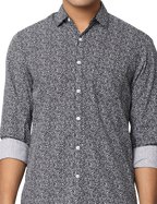Men's Slim Fit Printed Full Sleeve Casual Shirt