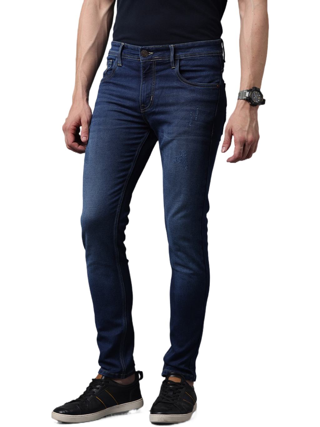 Men's Indigo Blue Slim Fit Strechable Denim Jeans