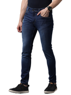 Men's Indigo Blue Slim Fit Strechable Denim Jeans