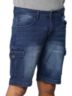 Men's Dark Indigo Slim Fit Strechable Denim Shorts