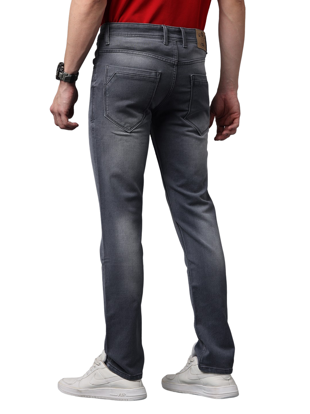 Men's Slim Fit Light Faded Strechable Denim Jeans , Grey