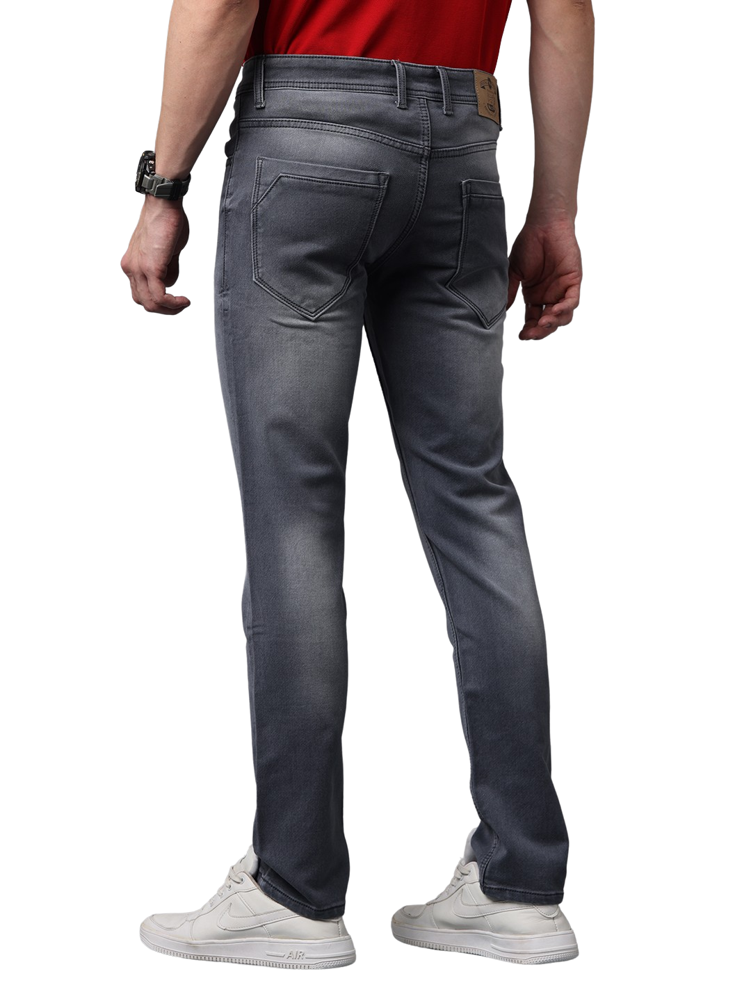 Men's Slim Fit Light Faded Strechable Denim Jeans , Grey