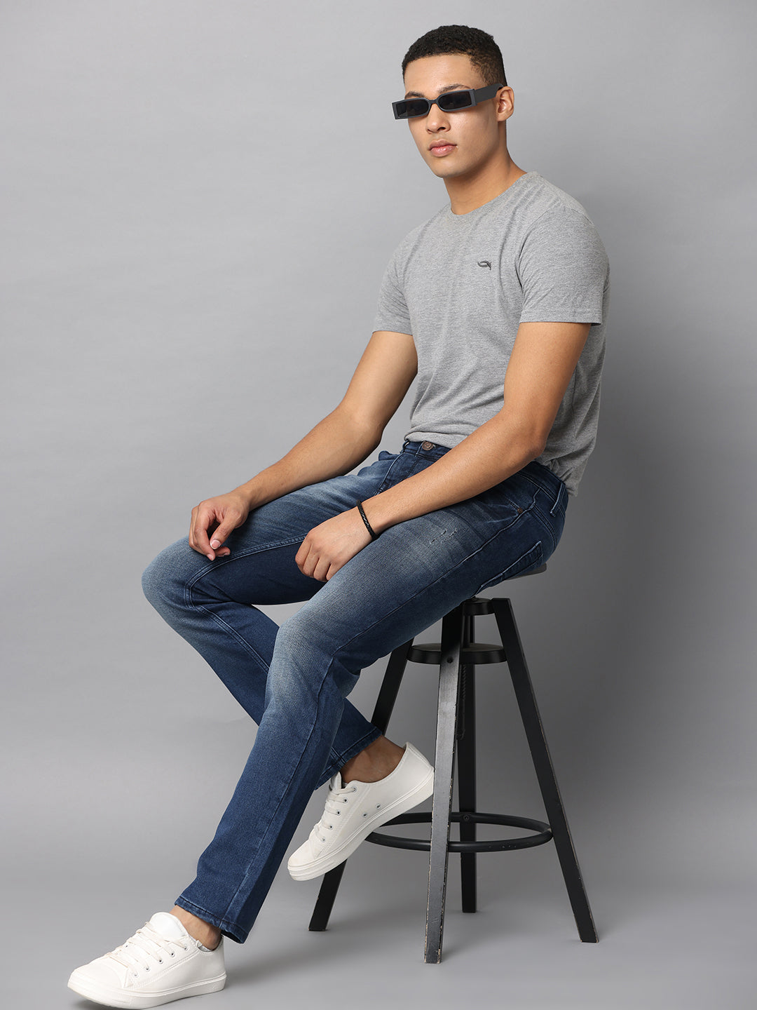 Men's Indigo Slim Fit Stretchable Jeans