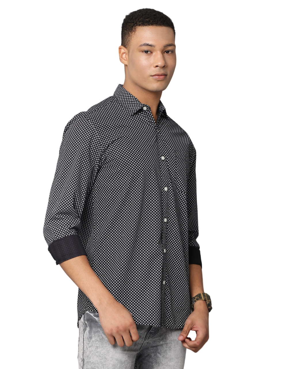 Men's Slim Flit Full Sleeve Casual Shirt