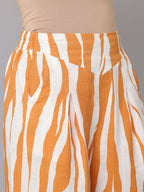 Women's Multi Colour Printed Linen Palazzo