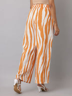 Women's Multi Colour Printed Linen Palazzo