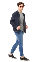 Men's Slim fit Windbreaker Jacket, Navy Blue
