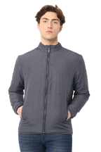 Men's Slim fit Full Sleeve Puffer Jacket, Dark Grey