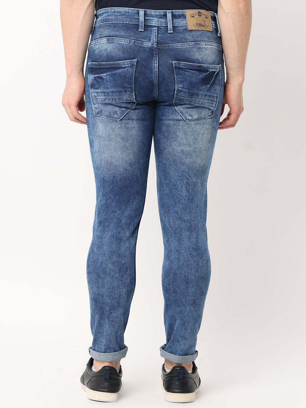 Men's Navy Blue Slim Fit Strechable Jeans