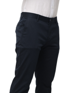 Men's Navy Blue Slim Fit Casual Chino Trouser