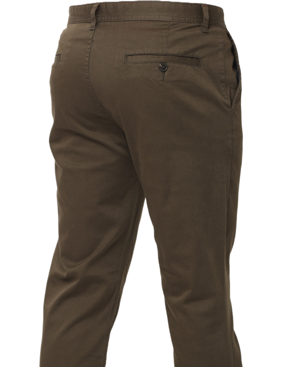 Men's Slim Fit, Brown Cotton Chino Pants
