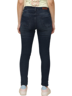 Women's Skinny Fit Mid Rise Light Faded Jeans Trouser, Blue