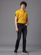 Men's Black Mild Faded Slim Fit Stretchable Denim Jeans