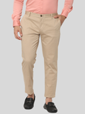 Men's Beige Slim Fit Casual Chino Trouser