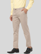 Men's Beige Slim Fit Casual Chino Trouser