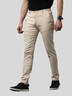 Men's Slim Fit Casual Chino Pants, Work Pants, Business Casuals, Beige