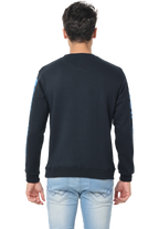 Men's Black Black Slim Fit Sweatshirt