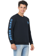 Men's Black Black Slim Fit Sweatshirt