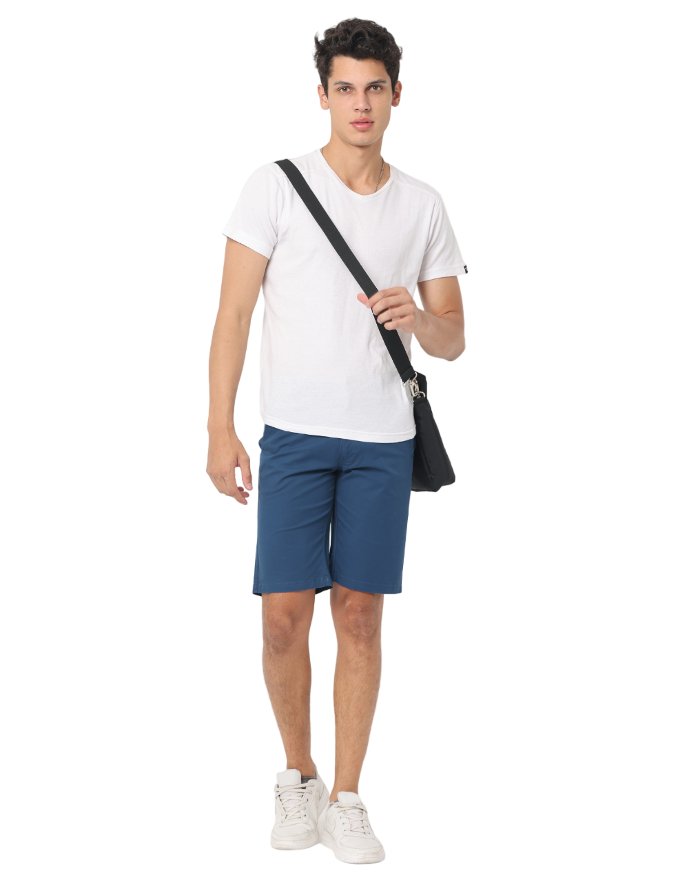 Men's Blue Slim Fit Chino Shorts