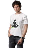 Men's Printed Round Neck T-Shirt, Off White