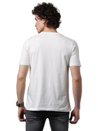 Men's Printed Round Neck T-Shirt, Off White