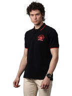 Men's Red Contrast Half Sleeves Polo T-Shirts