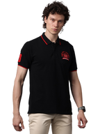 Men's Red Contrast Half Sleeves Polo T-Shirts