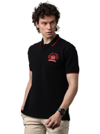 Men's Red Contrast Half Sleeves Polo T-Shirts