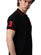 Men's Red Contrast Half Sleeves Polo T-Shirts