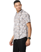 Men's Leopard Print Short Sleeve Casual Shirt