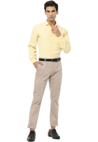Men's Beige Slim Fit Casual Chino Trouser