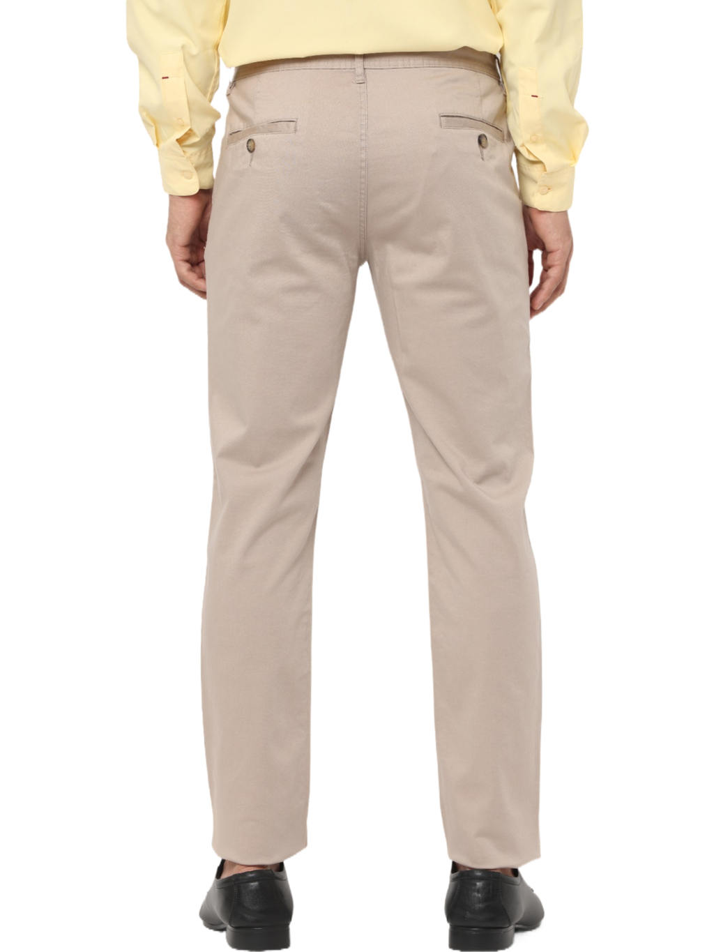 Men's Beige Slim Fit Casual Chino Trouser