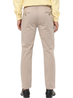 Men's Beige Slim Fit Casual Chino Trouser