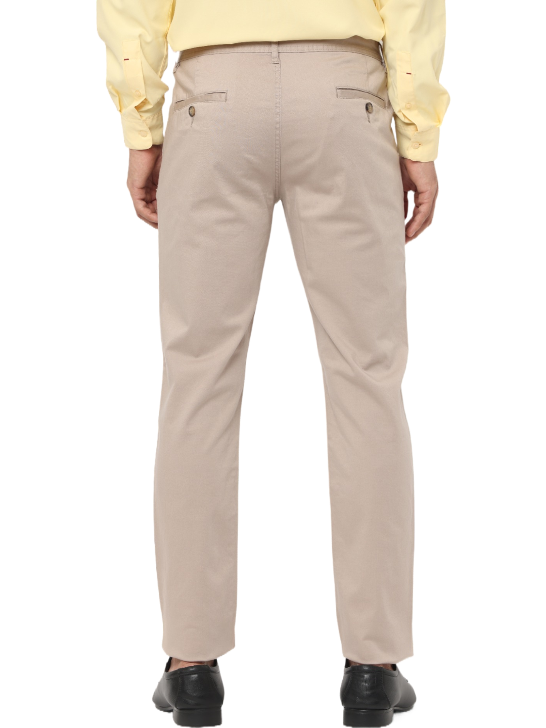Men's Beige Slim Fit Casual Chino Trouser