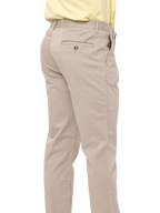 Men's Beige Slim Fit Casual Chino Trouser