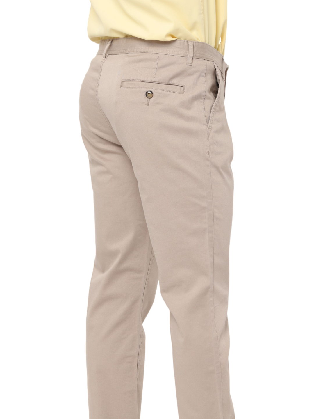 Men's Beige Slim Fit Casual Chino Trouser