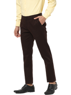 Men's Slim Fit Cotton Chino Pants, Chocolate Brown