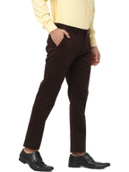 Men's Slim Fit Cotton Chino Pants, Chocolate Brown