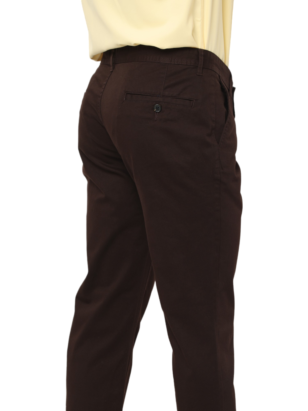 Men's Slim Fit Cotton Chino Pants, Chocolate Brown