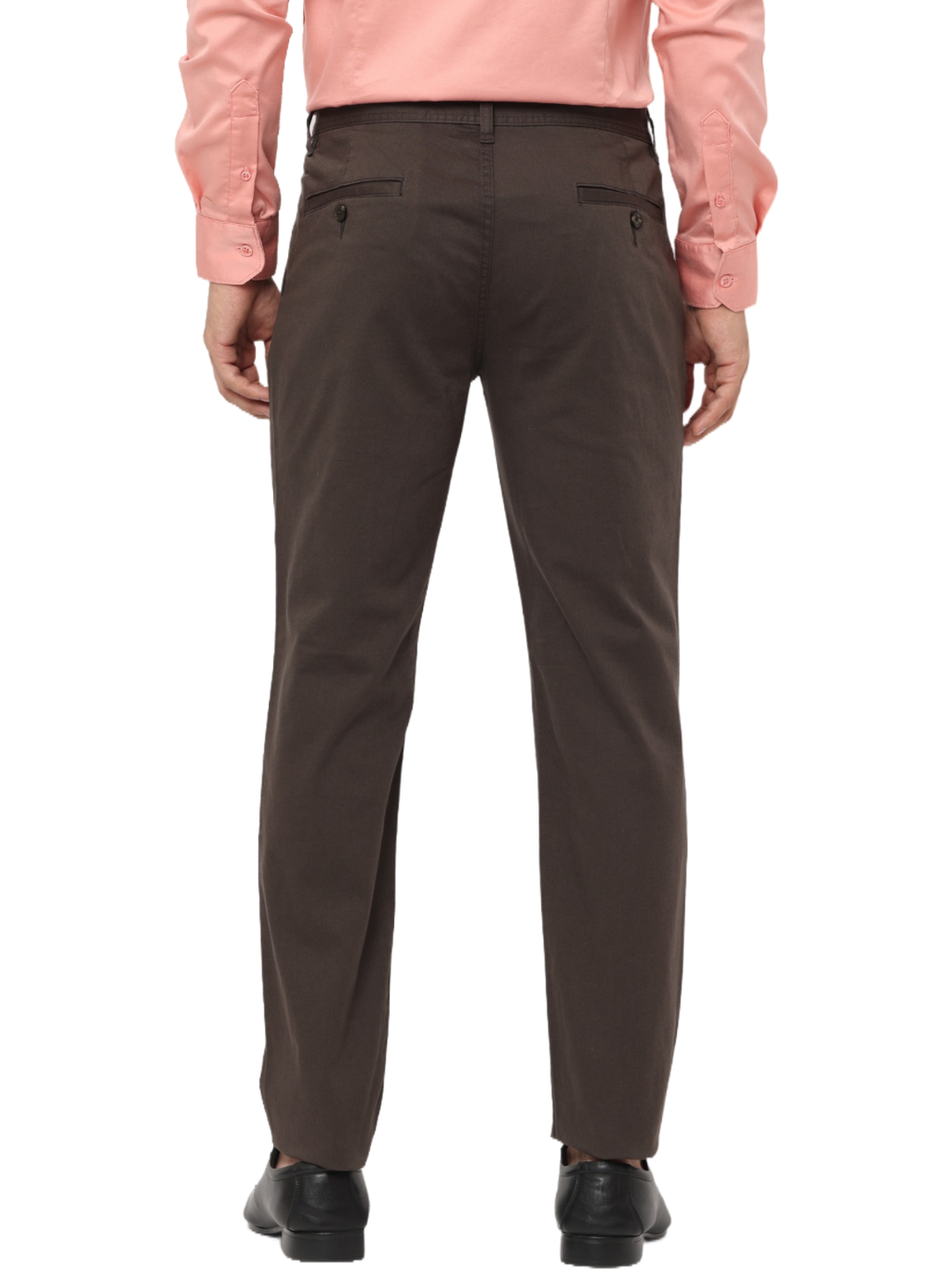 Men's Slim Fit Cotton Chino Pants, Charcoal Brown